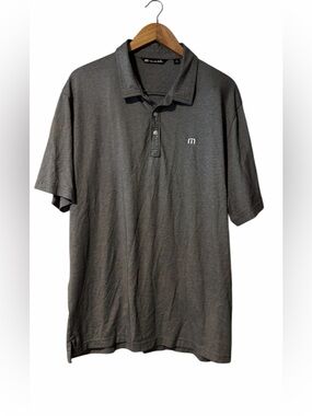 Travis Mathew Men’s Size XXL Gray Short Sleeve Collared Polo Shirt - Summer